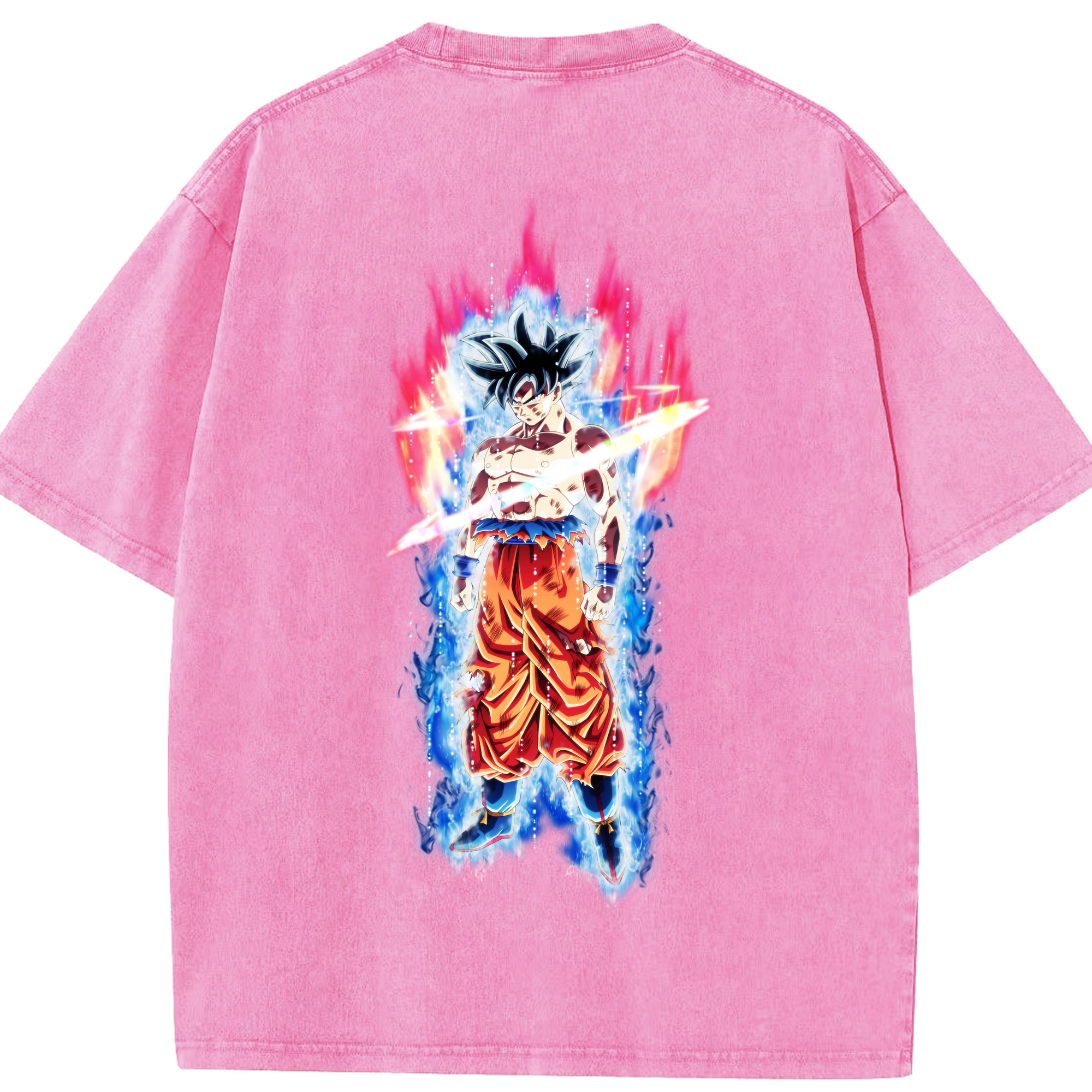 （画像用） ドラゴンボール 孫悟空（そん ごくう）Son Goku カカロット DRAGON BALL Kakarotto 綿100% ヴィンテージ風 半袖Tシャツ（背面プリント）